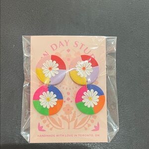 Multicolor Daisy Earrings
